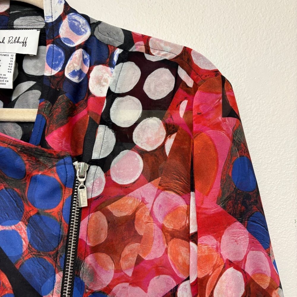 Joseph Ribkoff Chiffon Jacket Top - Picture 6 of 10